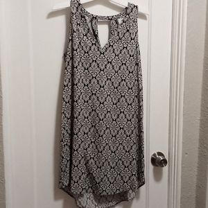 Black and white mini dress